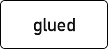 glued